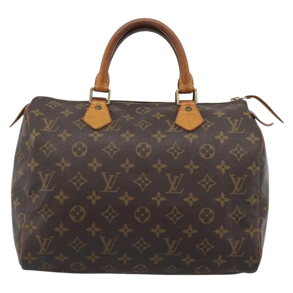 Louis Vuitton Monogram Speedy 30 Handbag Brown
